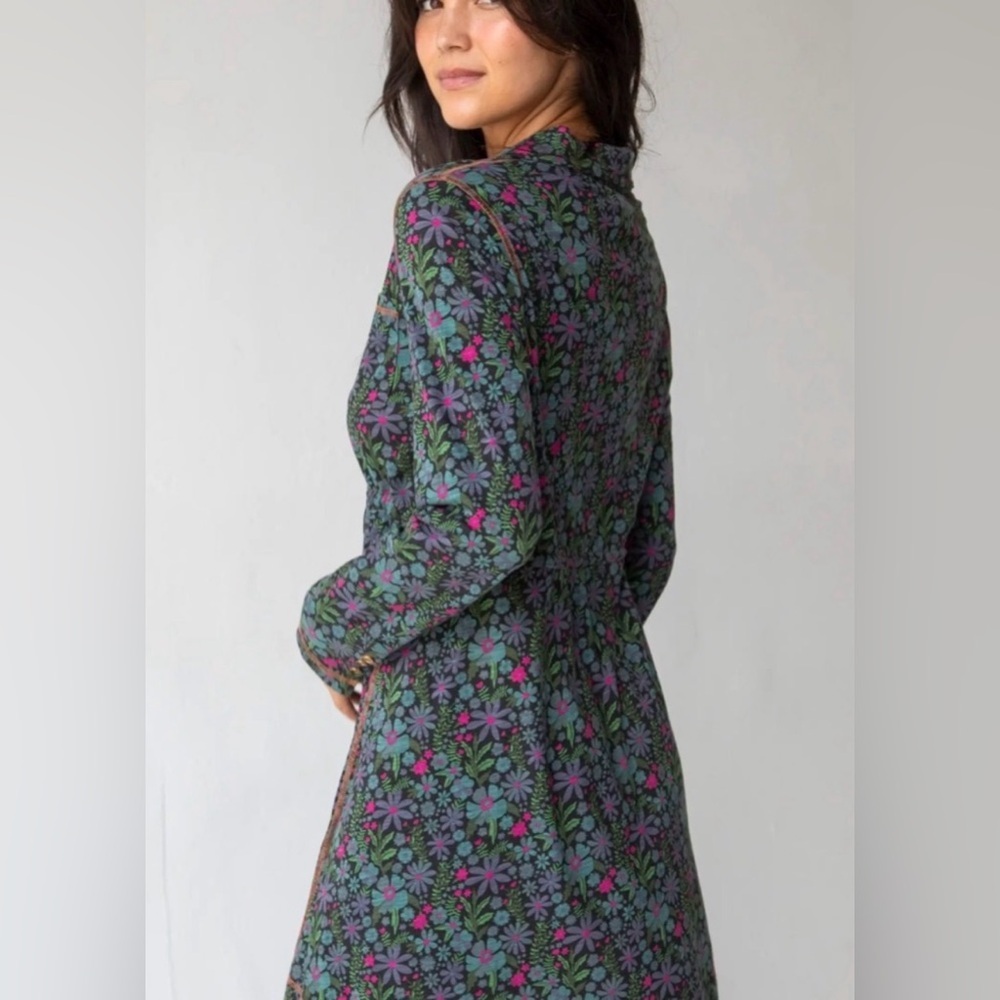 natural life Christa Knit Cotton Mini Dress - Drawn Garden - size Small - Picture 3 of 12